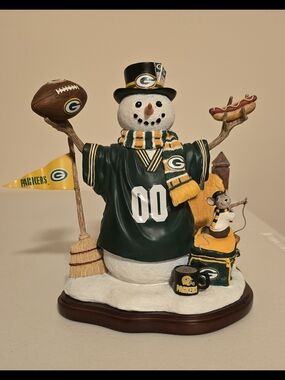 Rare Danbury Mint Packers Snowman